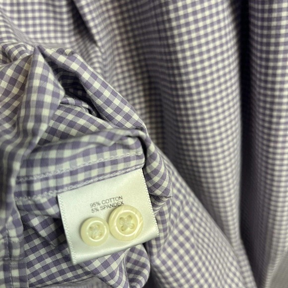 Peter Millar Button Down Shirt Multicolor Check 2XL Cotton Spandex Sz XXL Casual - Picture 6 of 8